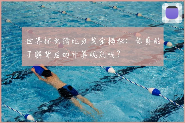 世界杯竞猜比分奖金揭秘：你真的了解背后的计算规则吗？